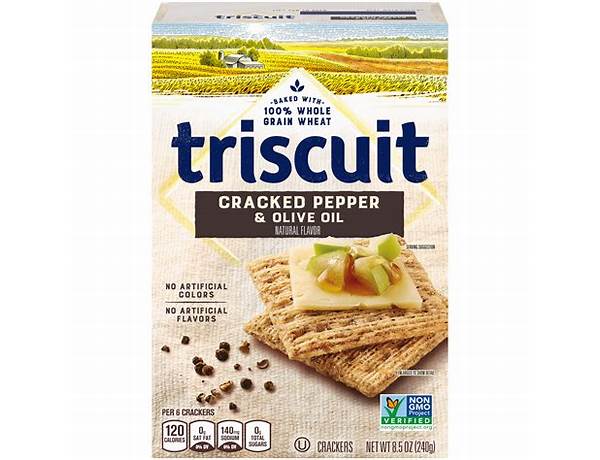 Triscuit crackers cracked pepper and olive oil 1x8.5 oz food facts