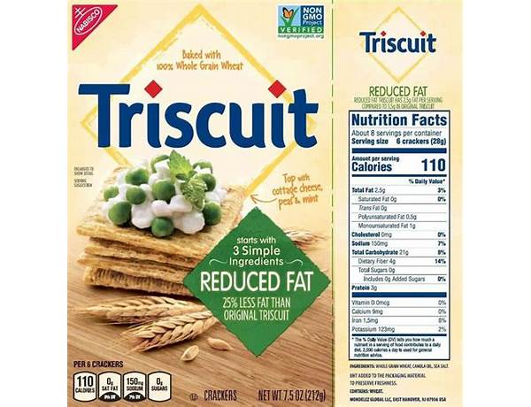 Triscuit crackers supermix reduced fat1x11.5 oz nutrition facts