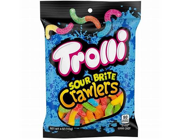 Trolli, sour brite crawlers minis gummi candy food facts