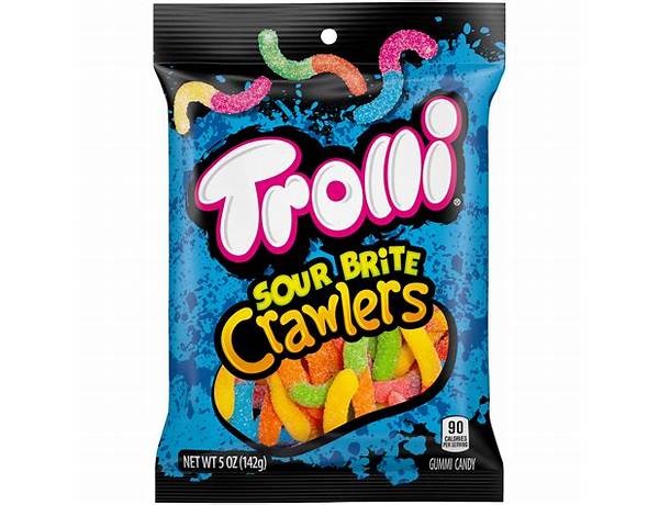 Trolli, sour brite crawlers minis gummi candy ingredients