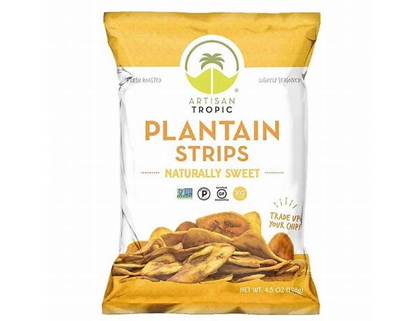 Tropi crunch salted plantain strips food facts