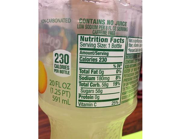 Tropical lemonaide food facts