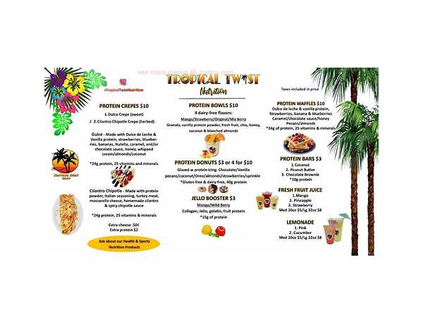 Tropical twist food facts