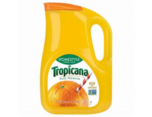 Tropicana pure premium 100% orangs juice food facts