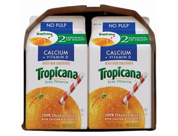 Tropicana purepremium nutrition facts
