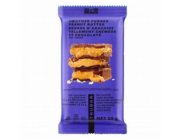 Trubar smother fudger peanut butter protein bar food facts