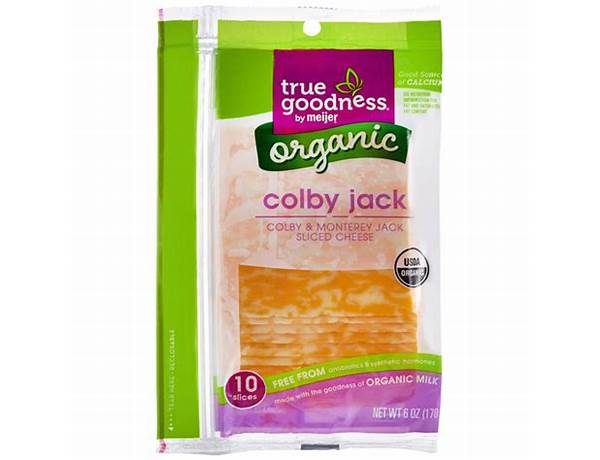 True goodness by meijer organic monterey jack sliced cheese food facts