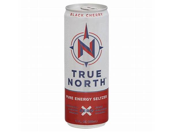 True north energy seltzer black cherry food facts