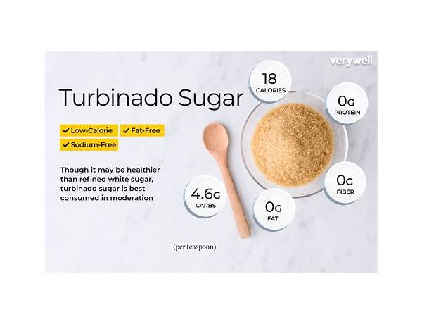 Turbinado cane sugar food facts