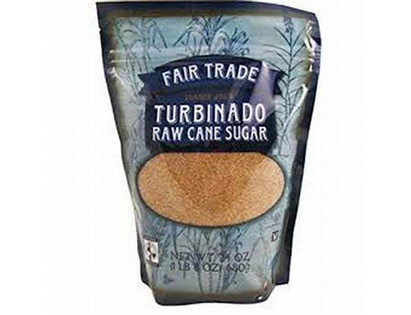 Turbinado raw cane sugar (fair trade) food facts