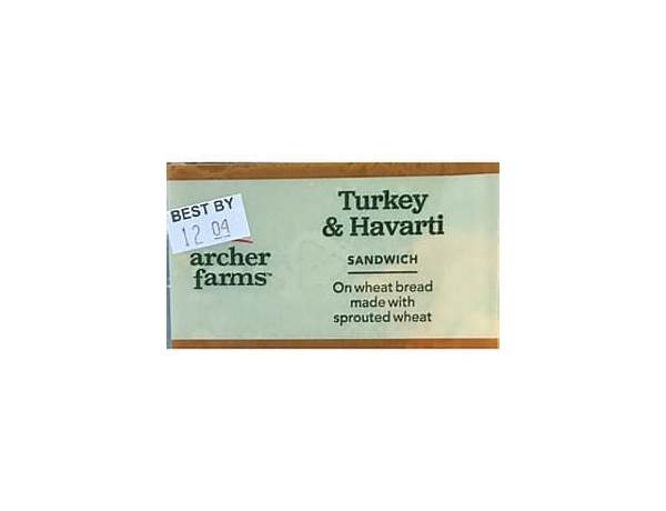 Turkey and havarti sandwich food facts