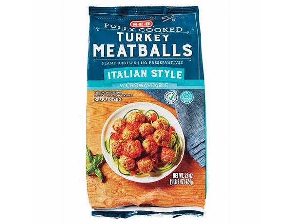 Turkey meatballs italian style food facts