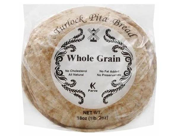 Turlock whole wheat pita bread food facts