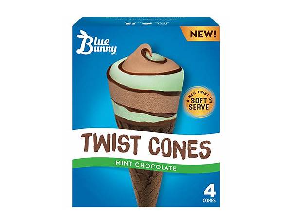 Twist cones mint chocolate chip ingredients