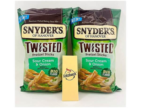 Twisted pretzel sticks sour cream & onion food facts