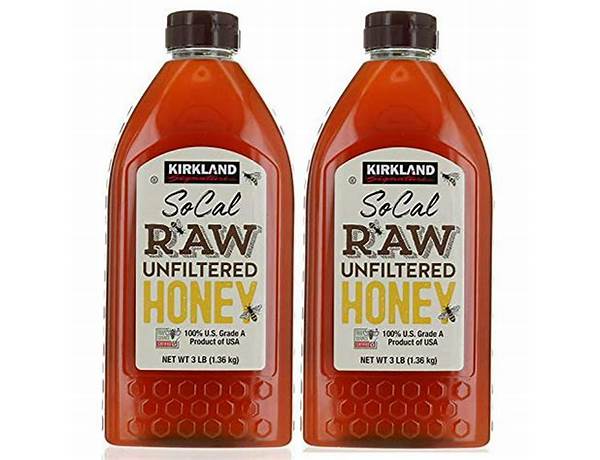 U.s. grade a raw & unfiltered pure honey food facts