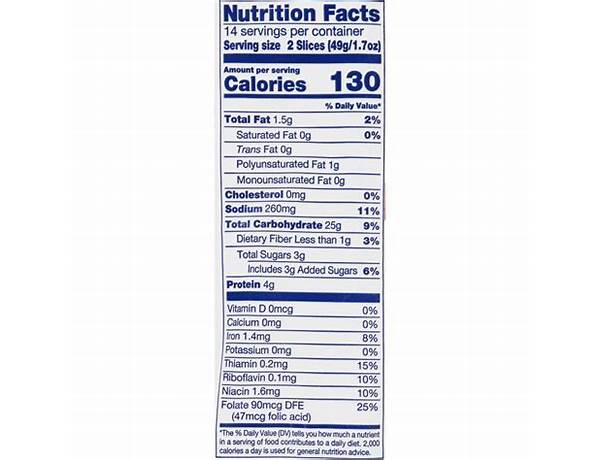 Uj sara nutrition facts