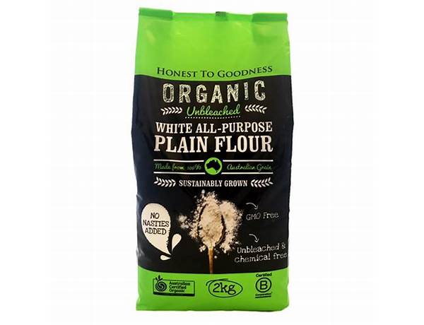 Unbleached white all purpose organic flour food facts