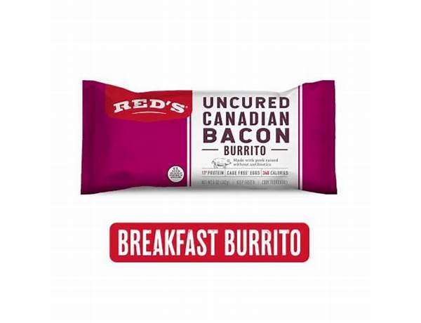 Uncured bacon breakfast burrito food facts