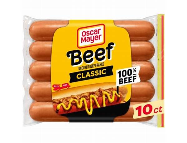 Uncured beef franks food facts