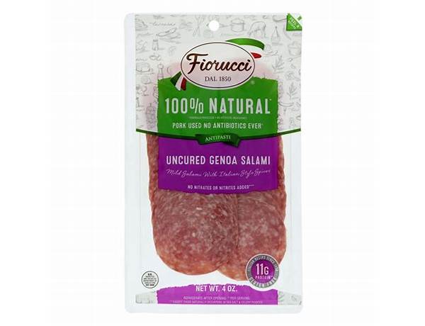 Uncured genoa salami food facts