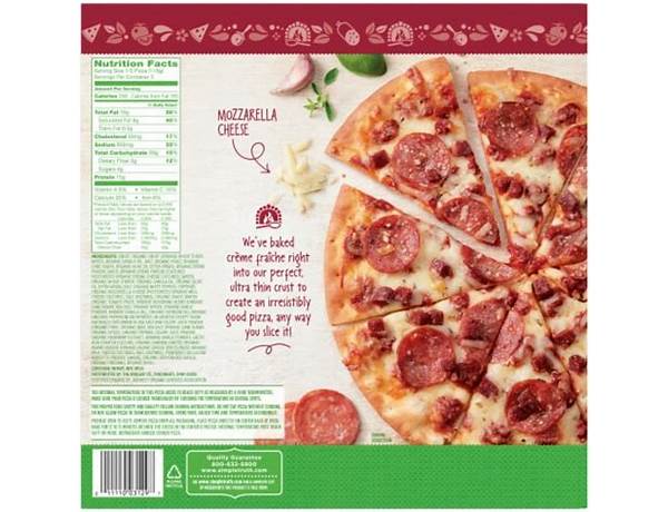 Uncured pizza ingredients