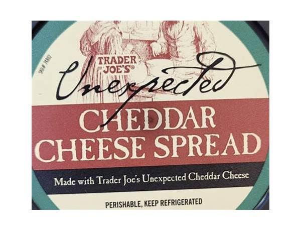 Unexpected cheddar cheese spread food facts