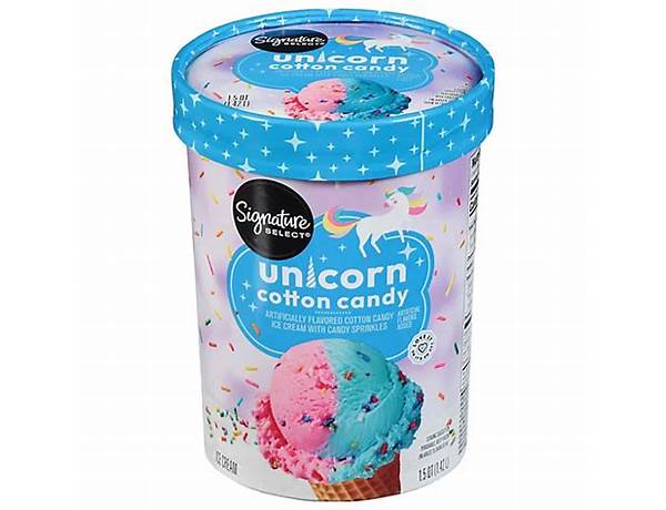 Unicorn cotton candy ice cream food facts