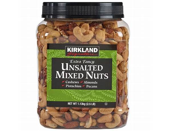 Unsalted mixed nuts food facts