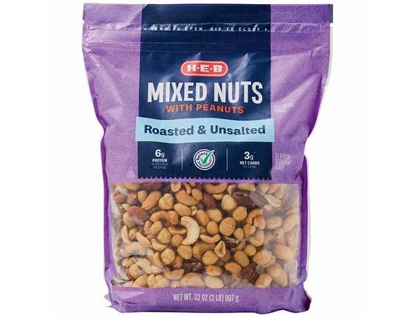 Unsalted mixed nuts ingredients