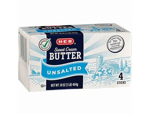 Unsalted sweet cream butter, unsalted, sweet cream ingredients