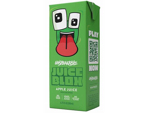 Unspeakable juice blox apple food facts