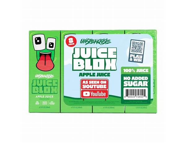 Unspeakable juice blox apple ingredients