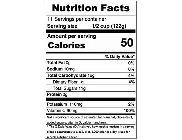 Unsweetened apple sauce nutrition facts