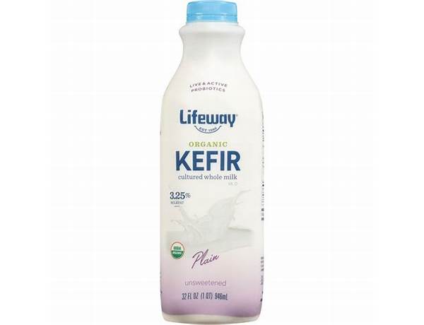 Unsweetened plain kefir cultured whole milk, unsweetened plain food facts