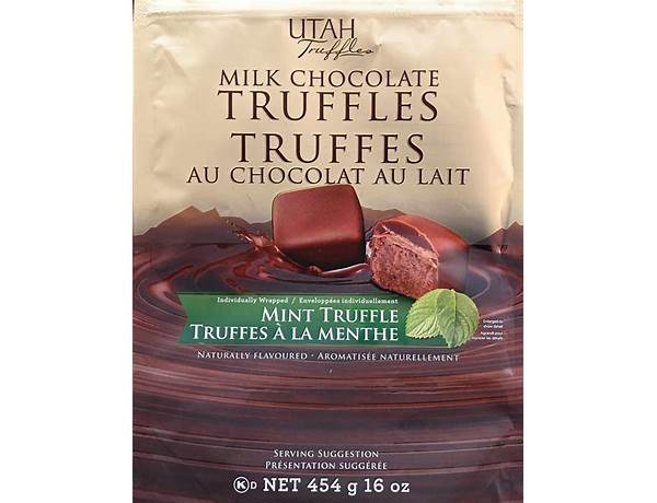 Utah dark chocolate truffle food facts