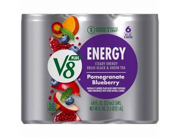 V8 plus energy pomegranate blueberry food facts