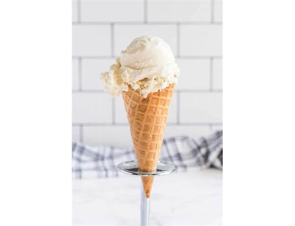 Vanill ice cream cone ingredients