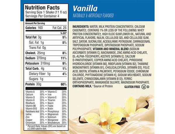 Vanilla, protein food facts