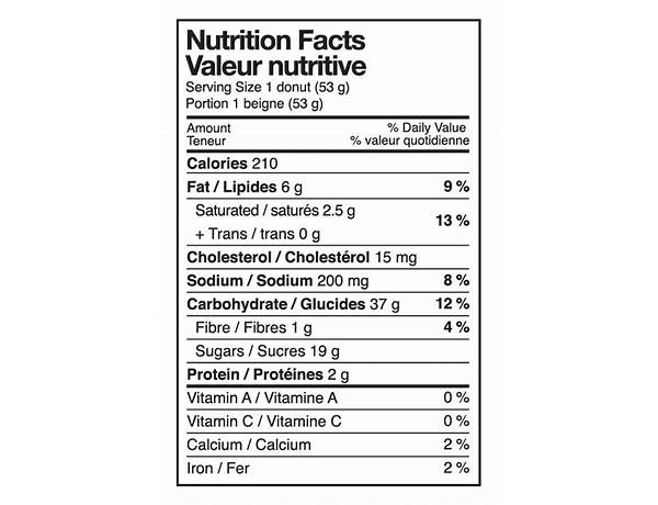 Vanilla dip donut creamer nutrition facts