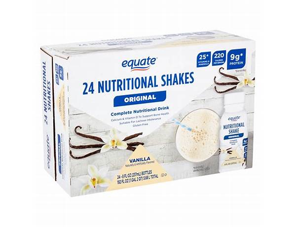 Vanilla flavor meal replacement shake food facts