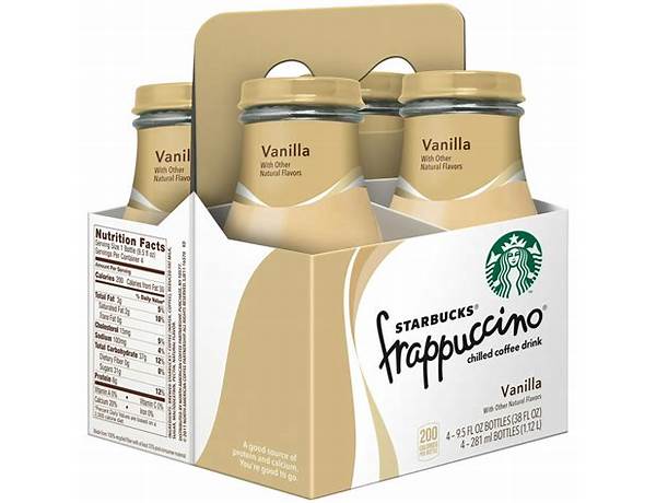 Vanilla frappuccino chilled coffee drink food facts