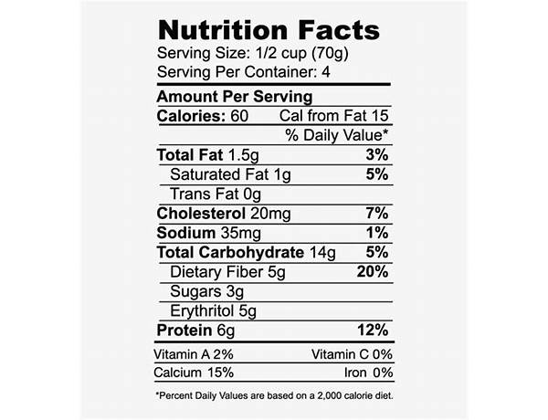 Vanilla ice cream, vanilla nutrition facts