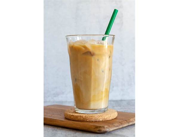 Vanilla iced latte with foam food facts