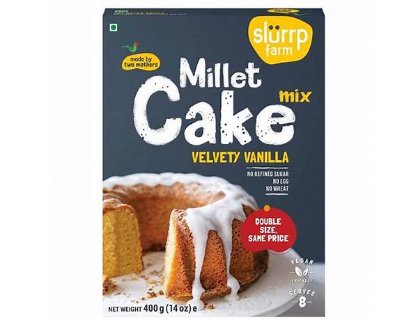 Vanilla millet cake mix ingredients