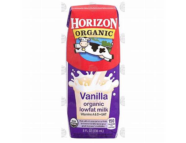 Vanilla organic lowfat milk food facts