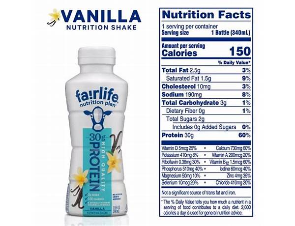 Vanilla protein drink ingredients