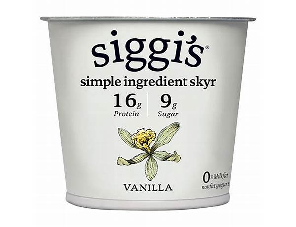 Vanilla simple ingredient skyr food facts