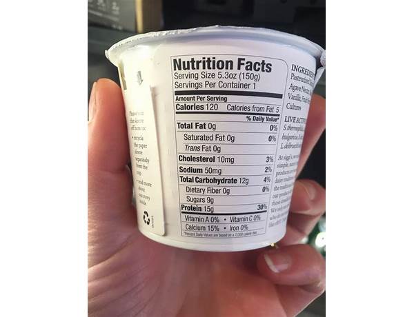 Vanilla skyr icelandic-style strained non-fat yogurt food facts