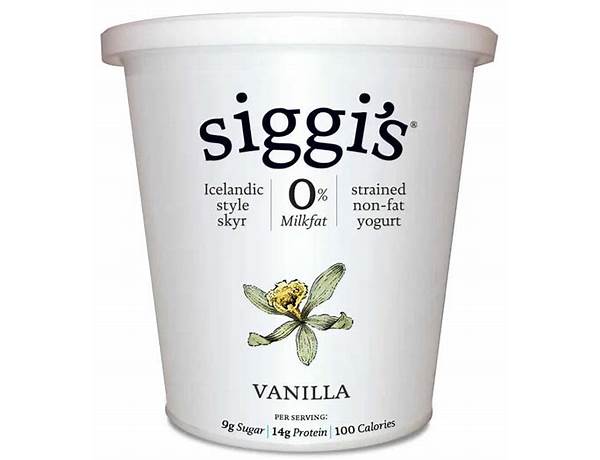 Vanilla skyr icelandic-style strained non-fat yogurt ingredients